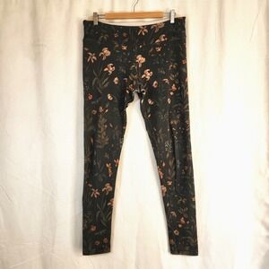 Society 6 Womens Mid Rise Leggings Xl Dark Floral Cottagecore Whimsigoth Art